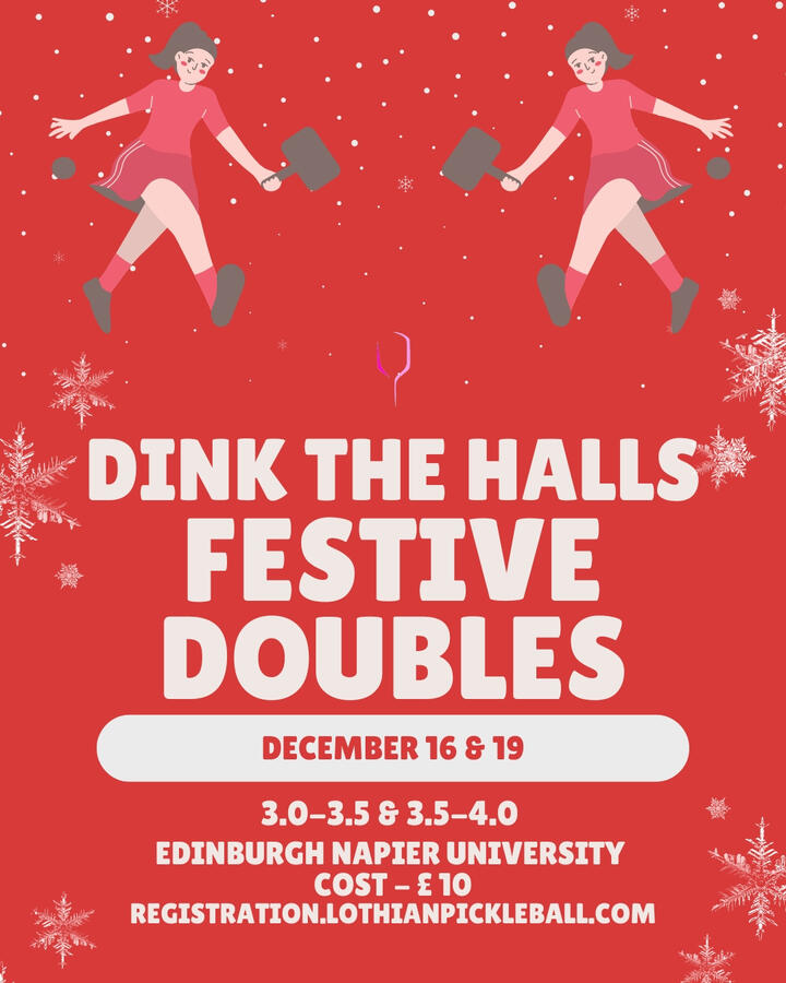 Registration Open - Dink the Halls Festive Doubles